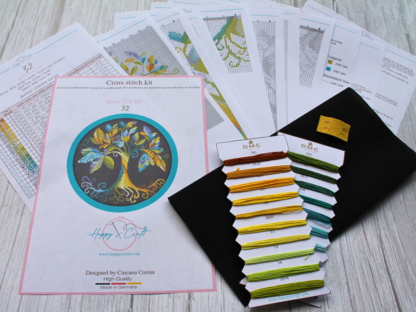 Tree of Life Unique Counted Cross Stitch Kit Set