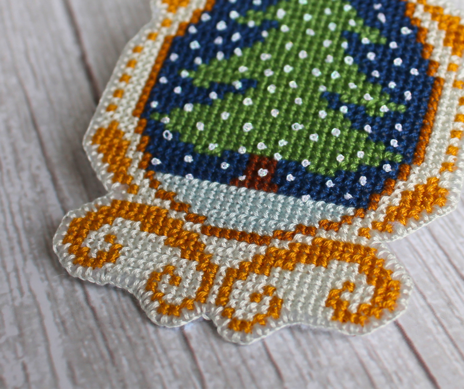Classic Christmas Tree Ornament Cross-Stitch Pattern