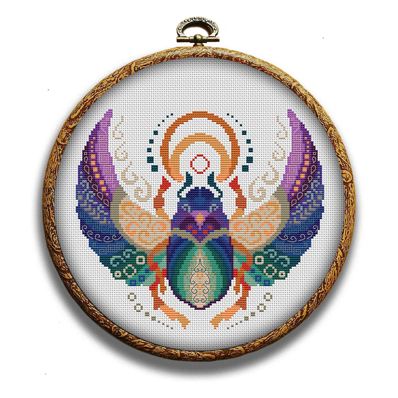 Egyptean scarab cross-stitch kit by happy x craft