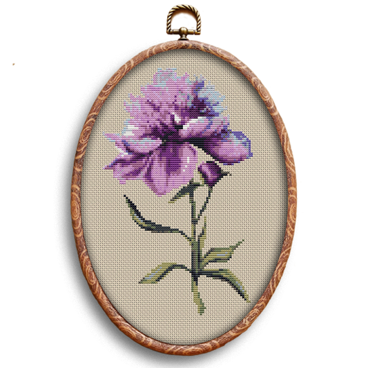 Pink Peony Unique Counted Cross Stitch Kit