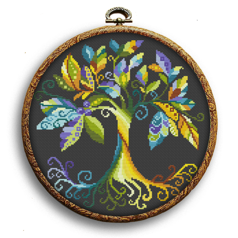 Life tree Cross-stitch pattern by Happy x craft
