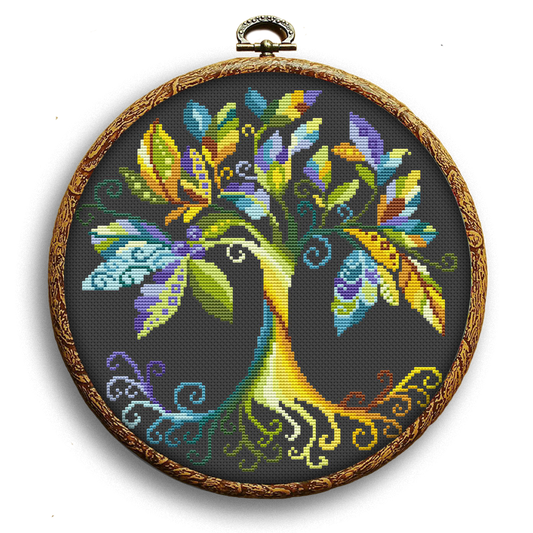 Life tree Cross-stitch pattern by Happy x craft