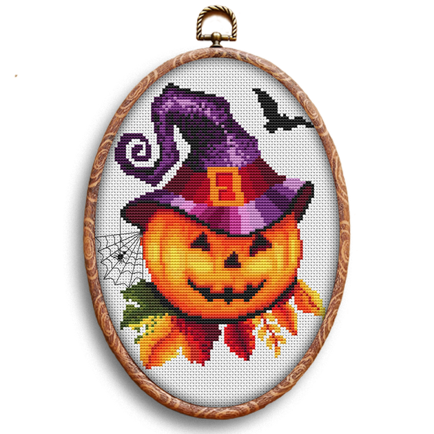 Halloween Pumpkin Cross Stitch Pattern PDF Download – Happy x craft