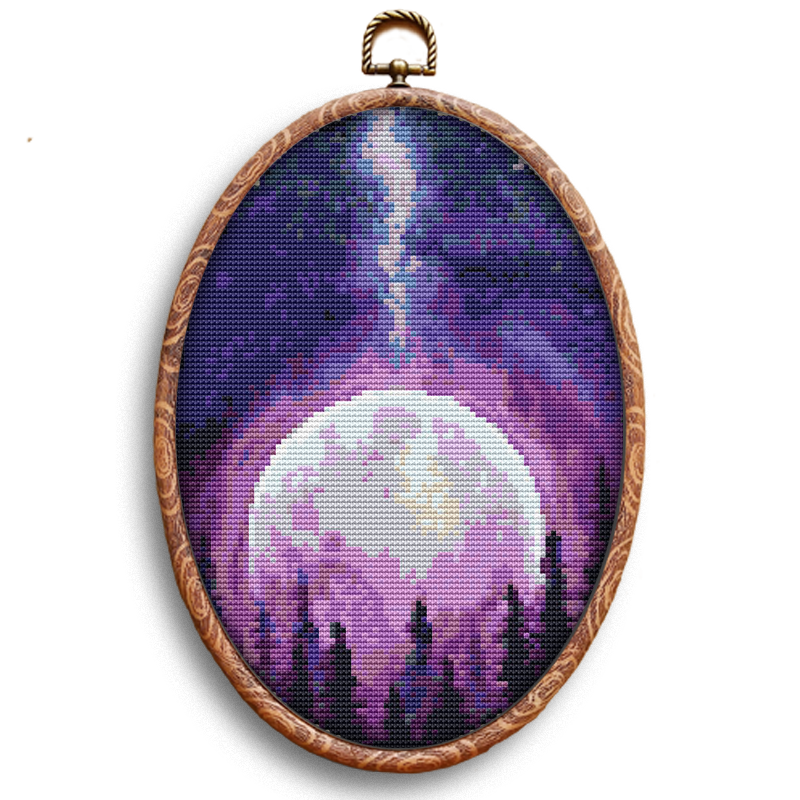 Moonlight shine cross-stitch pattern by Happy x craft