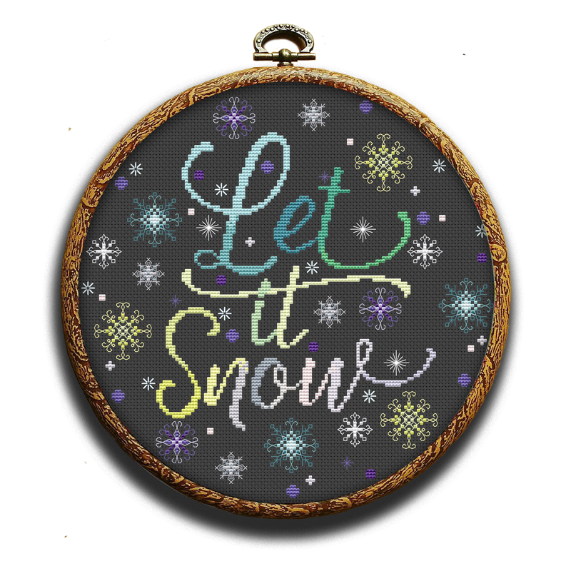 Let it snow cross-stitch kit by happy x craft