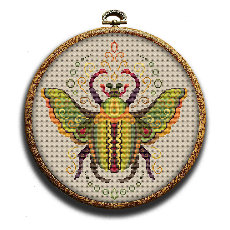 Colorado potato bug cross-stitch kit by happy x craft