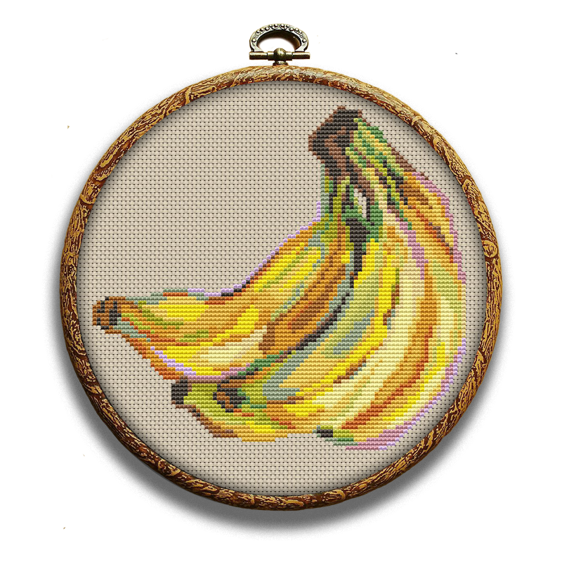 Bananas cross stitch pattern by Happy x craft