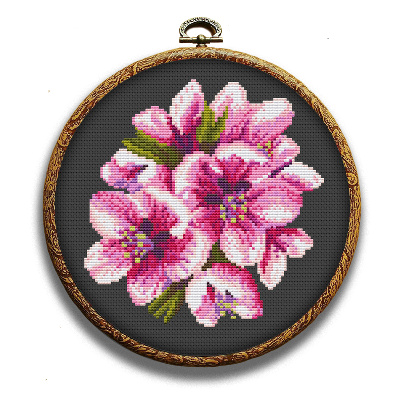 Cherry bloom cross-stitch kit by Happy x craft