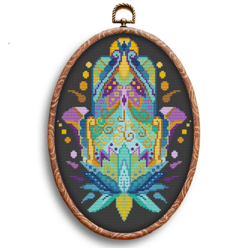 Buddha Hand cross-stitch kit by Happy x craft