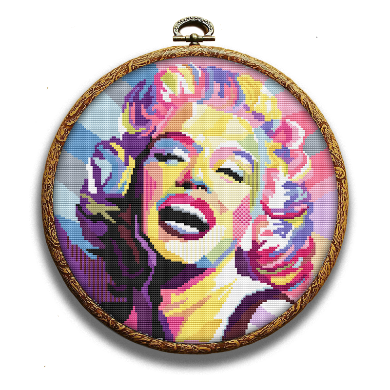 Marilyn Monroe cross-stitch kit by Happy x craft