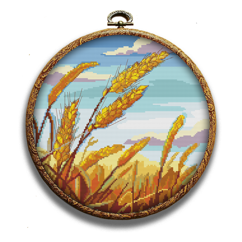 Wheat field cross-stitch kit by Happy x craft