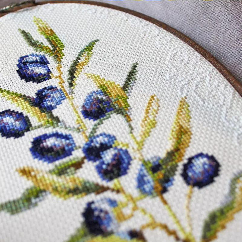Olive Twig Unique Counted Cross Stitch Kit Set