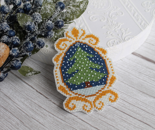 Christmas tree ornament cross stitch pattern