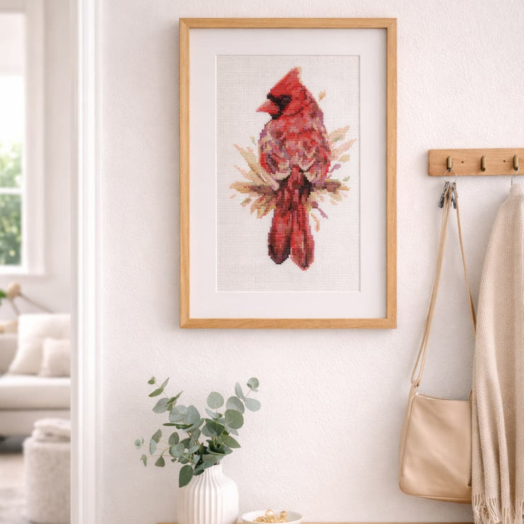 Cross Stitch Pattern Cardinal Bird PDF – Colorful Red Cardinal Embroid ...