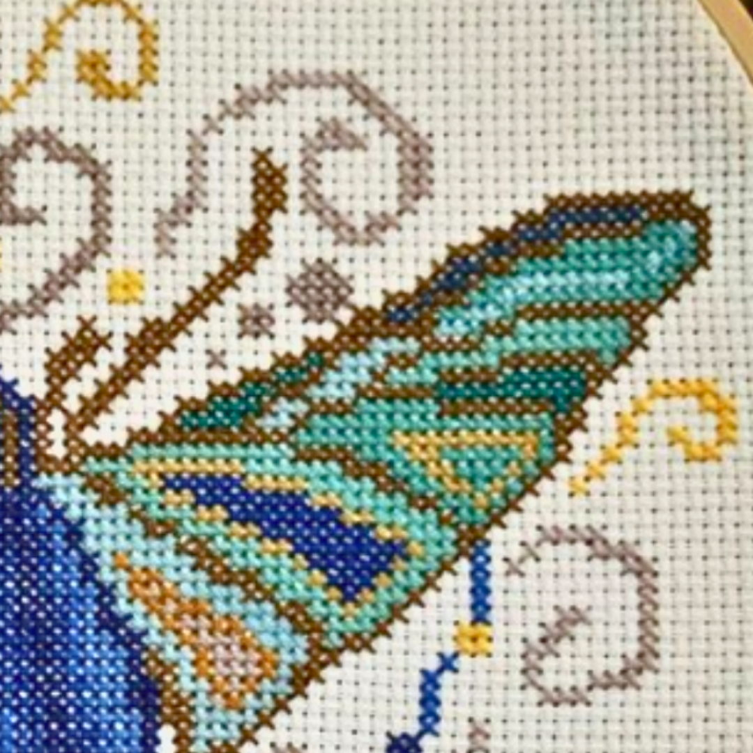 June bug detail cross stitch