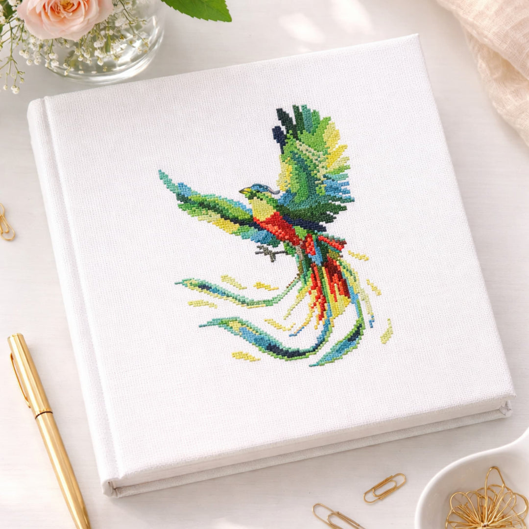 Quetzal Bird Cross Stitch Pattern PDF – Tropical Wildlife