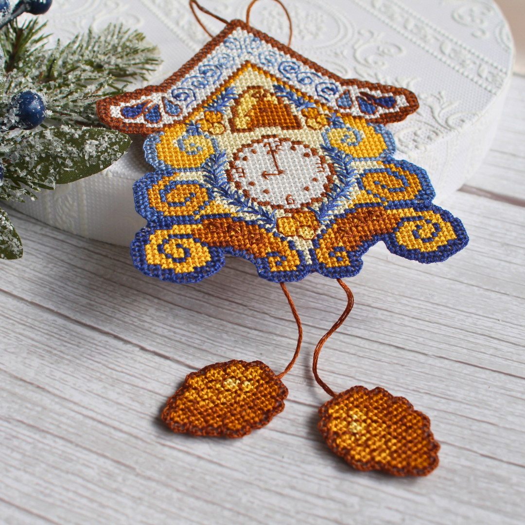 bird house cross stitch ornament