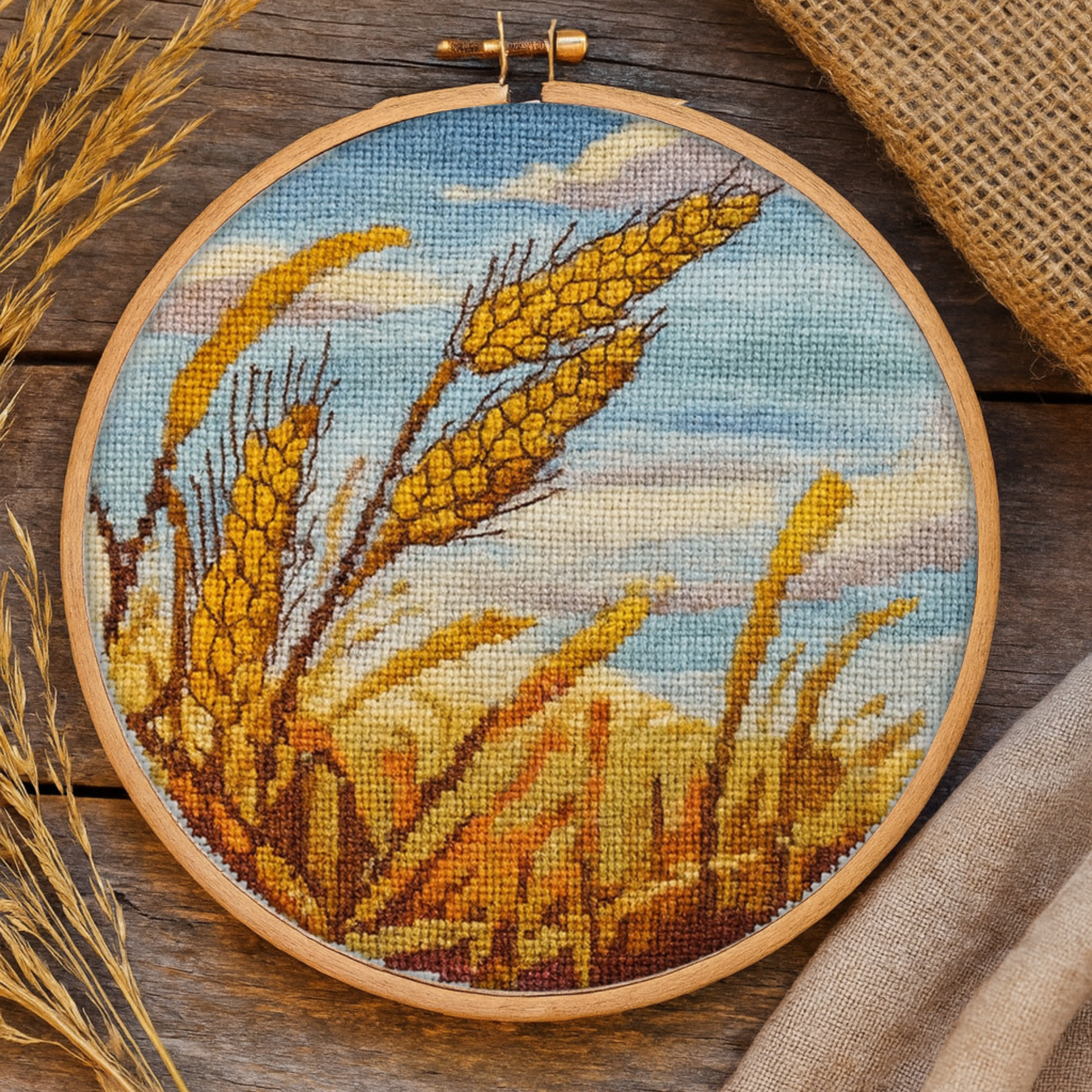 Wheat Field Cross Stitch Pattern