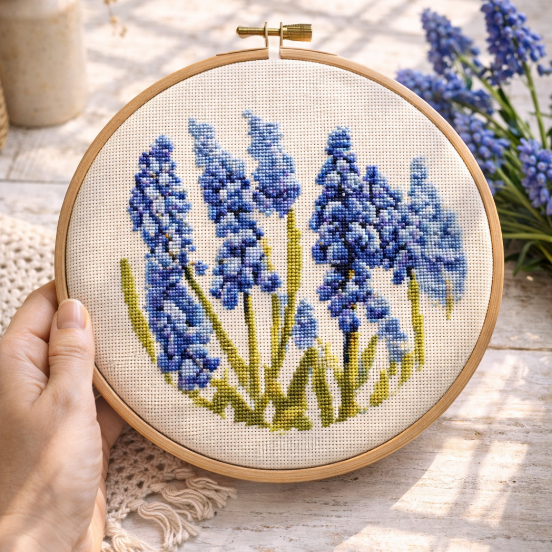Blue bells cross stich needlework pattern