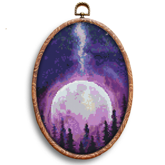 Moonlight shine cross-stitch pattern by Happy x craft