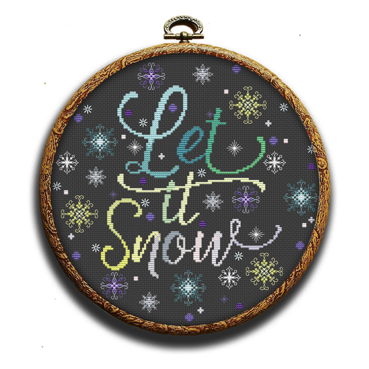 Let it snow cross-stitch kit by happy x craft