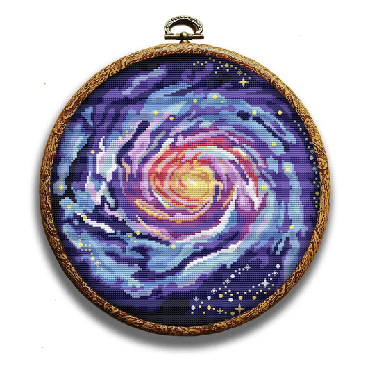 Galaxy cross-stitch pattern by Happy x craft