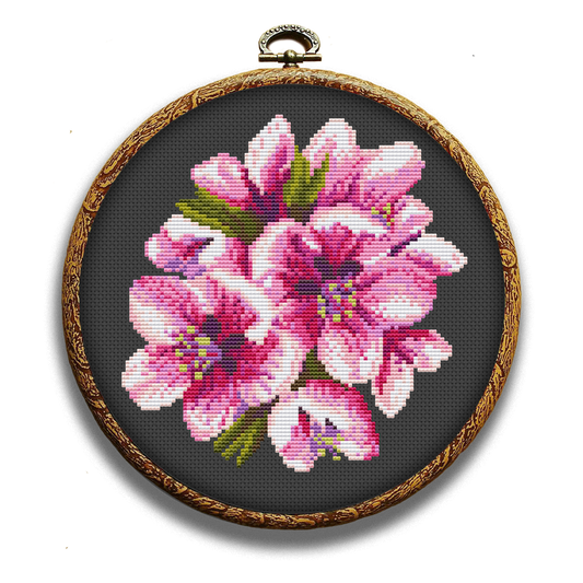 Cherry bloom cross-stitch kit by Happy x craft