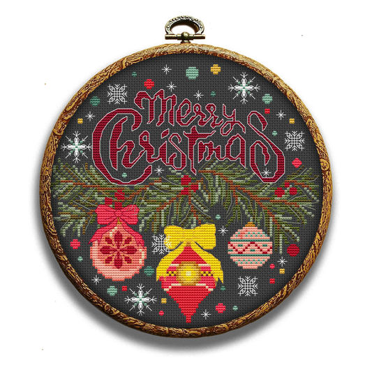 Merry Christmas cross-stitch pattern by Happy x craft