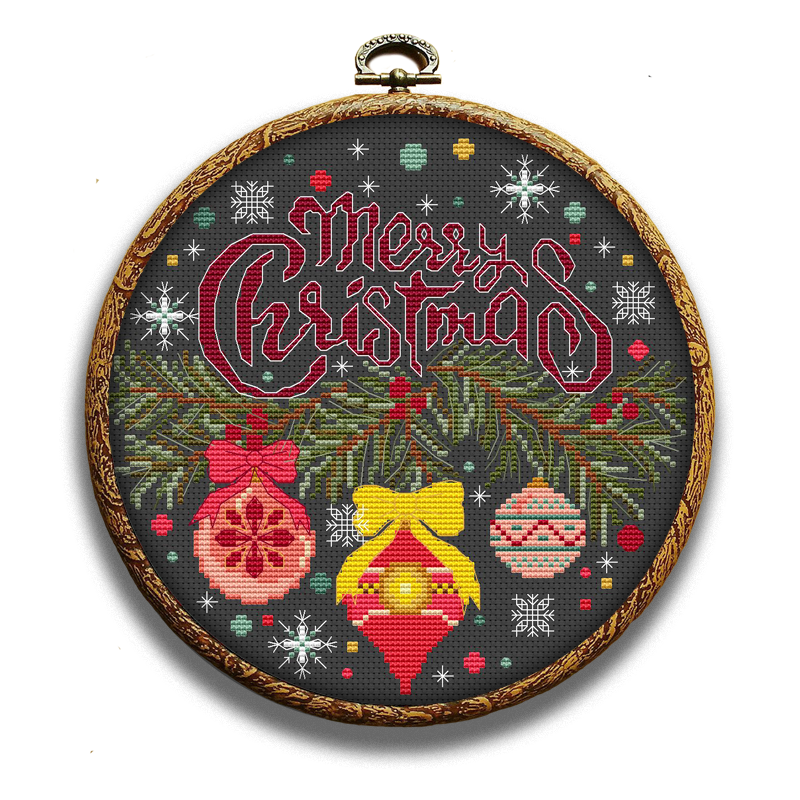 Merry Christmas cross-stitch kit by Happy x craft