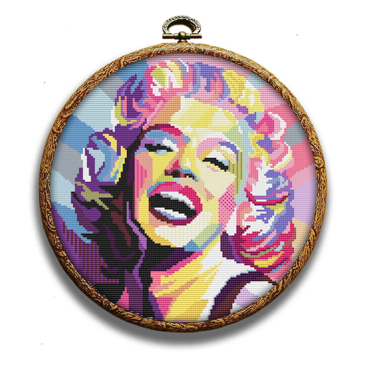 Marilyn Monroe cross-stitch pattern by Happy x craft