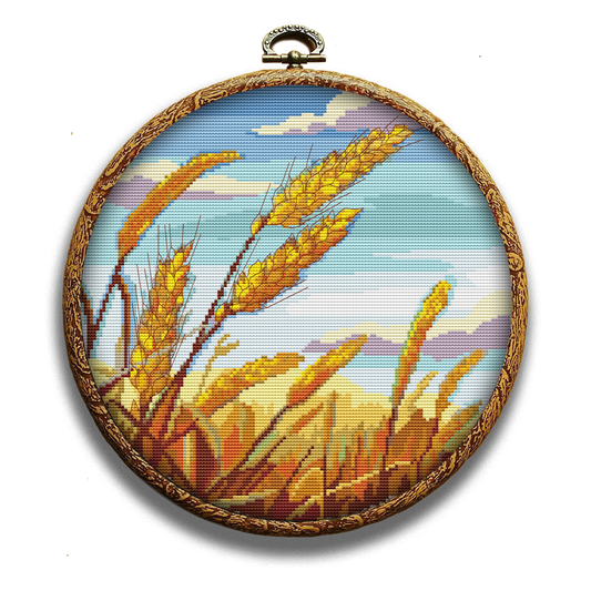 Wheat field cross-stitch pattern by Happy x craft