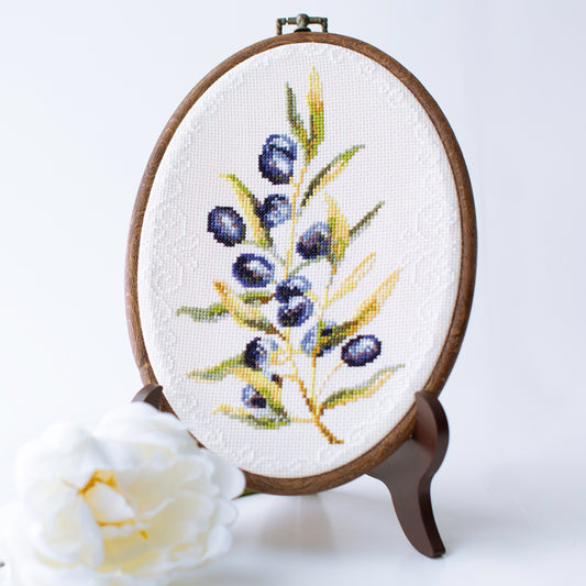 Olive Twig Unique Counted Cross Stitch Kit Set